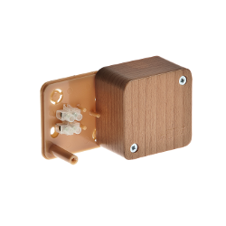 65004-08М Тусо Коробка распаячная о/п, 79х79х32мм (4 клеммника, дуб на темной основе)