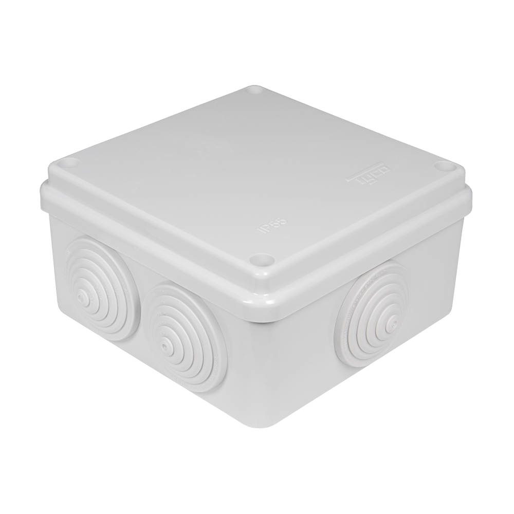 67050 Тусо Коробка распаячная о/у 100х100, гл. 50, 6 вводов